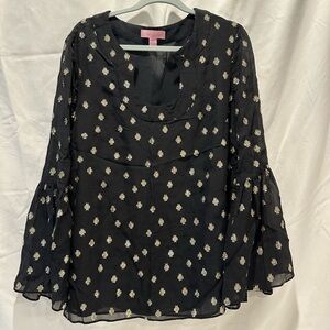 LillyPulitzer Black Amory Top